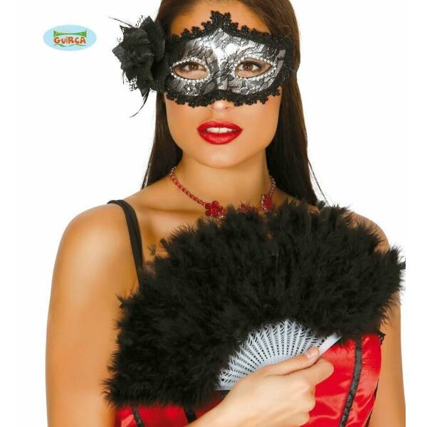 Feather Fan 21-Strut Black