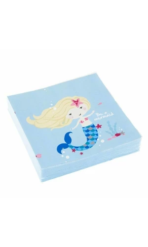 Be A Mermaid Lunch Paper Napkins 33cm x 33cm - 20pk