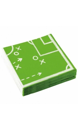 Kicker Football Party Lunch Paper Napkins 33cm x 33cm - 20pk