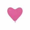 Fashion Solid - Fuchsia Heart 6" Latex Balloonm