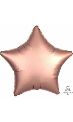 Satin Luxe Rose Gold Foil Balloon Star - 19'' (48cm)