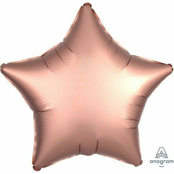 Satin Luxe Rose Gold Foil Balloon Star - 19'' (48cm)