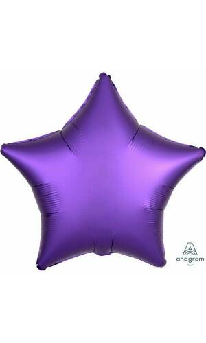 Satin Luxe Purple Royale Foil Balloon Star - 19'' (48cm)