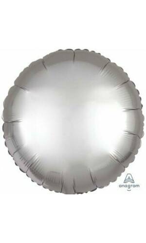 Satin Luxe Platinum Foil Balloon Round - 17'' (43cm)