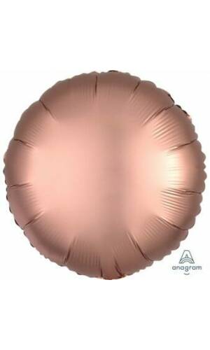 Satin Luxe Rose Copper Foil Balloon Round - 17'' (43cm)