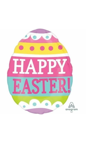 Springy Easter Egg Junior Shape Foil Balloon - 40 x 30cm