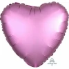 Satin Luxe Flamingo Foil Balloon Heart - 17'' (43cm)