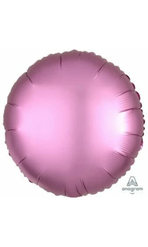 Satin Luxe Flamingo Foil Balloon Round - 17'' (43cm)