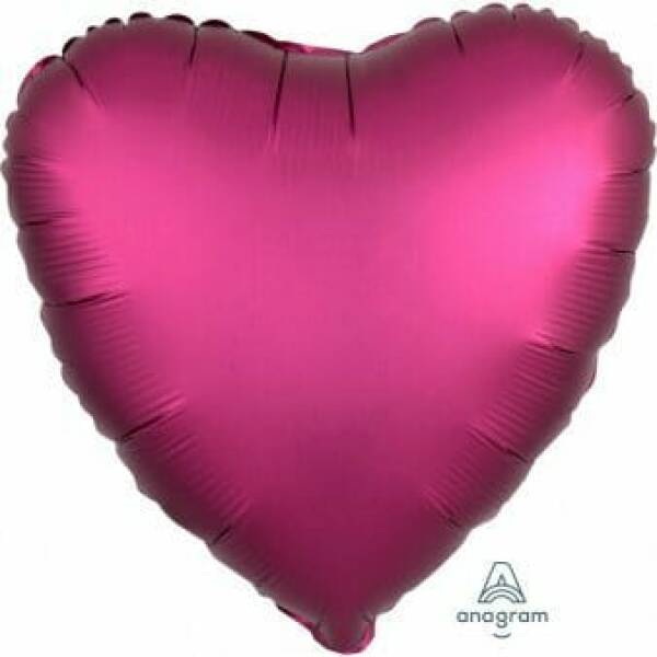 Satin Luxe Pomegranate Foil Balloon Heart - 17'' (43cm)