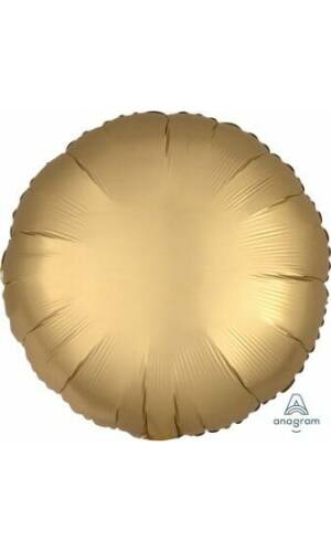 Satin Luxe Gold Sateen Foil Balloon Round - 17'' (43cm)