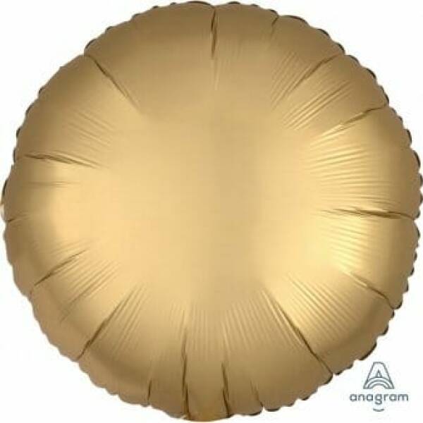 Satin Luxe Gold Sateen Foil Balloon Round - 17'' (43cm)
