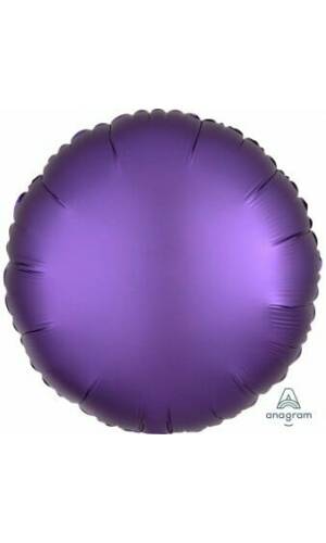 Satin Luxe Purple Royale Foil Balloon Round 17'' (43cm)