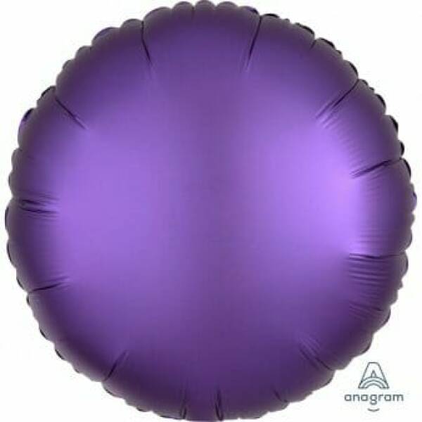 Satin Luxe Purple Royale Foil Balloon Round 17'' (43cm)