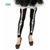 Pantyhose Black with Skeleton Print