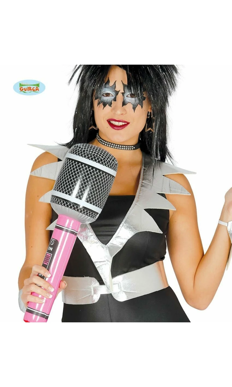 Pink Inflatable Microphone 50cm