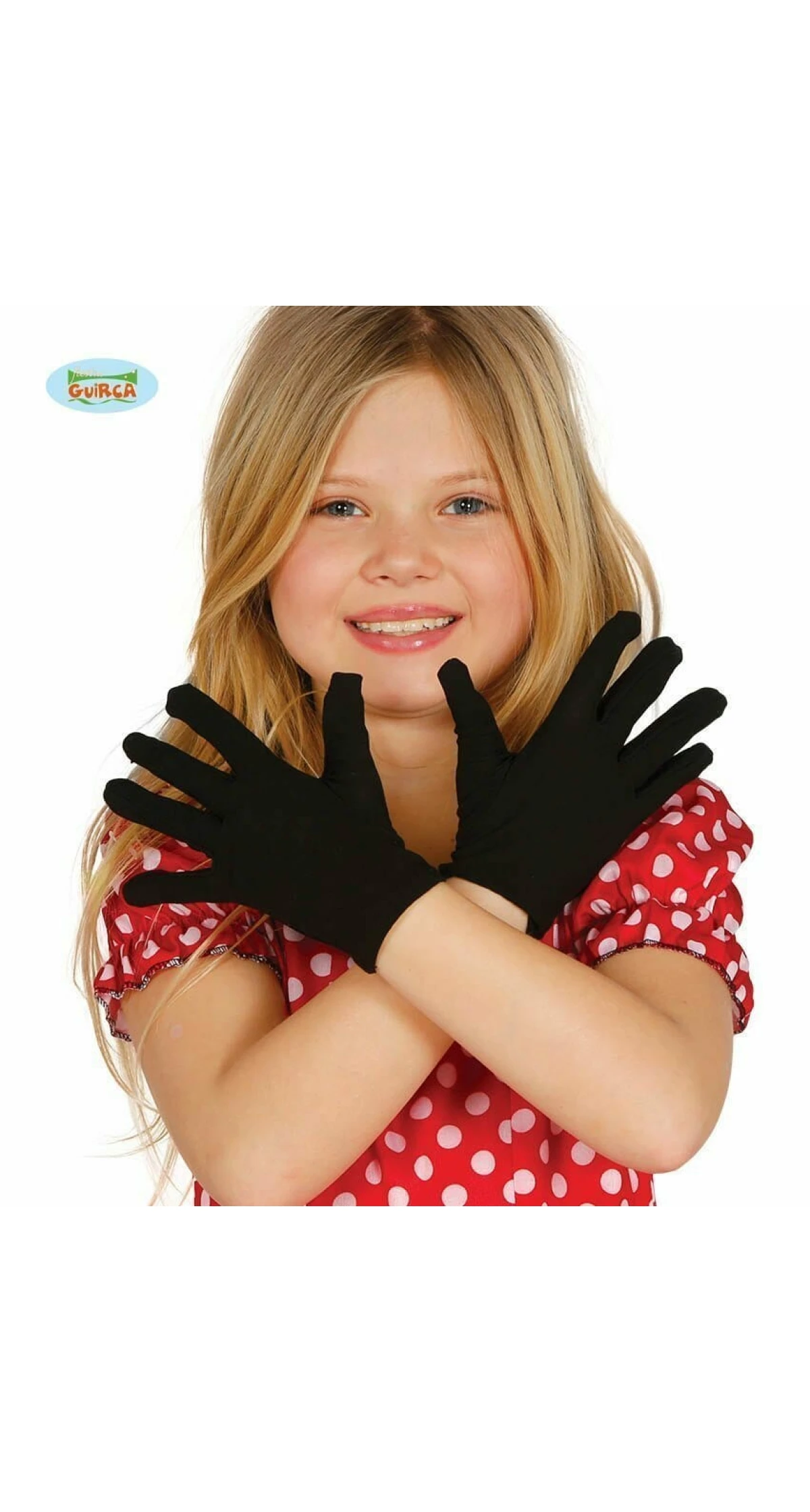 Children's Black Gloves 22cm (Pair)