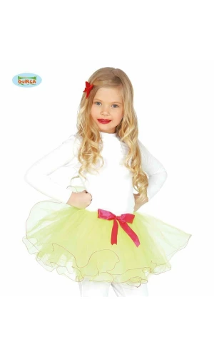Child Yellow Tutu With Bow (18556) - 25cm