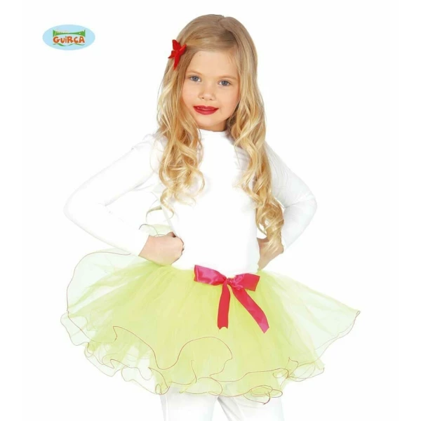 Child Yellow Tutu With Bow (18556) - 25cm