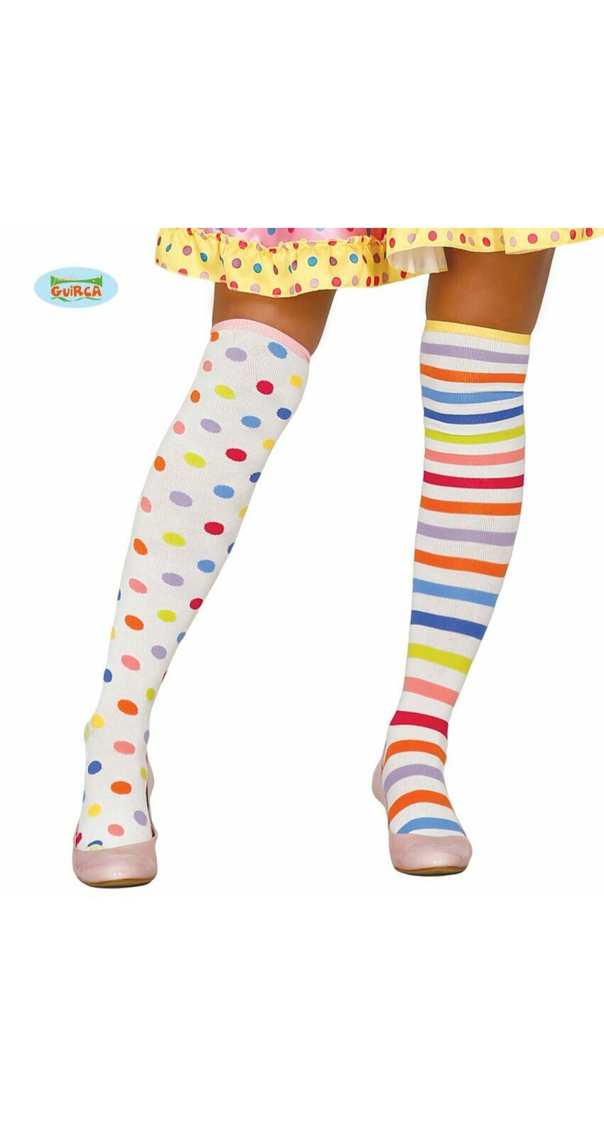 Pin-Striped Clown Tights - Adult One Size
