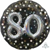 Sparkling 80th Birthday 3D Multi-Balloon Foil Balloon 32" (81cm)