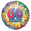Birthday Explosion 60th Prismatic 18'' Foil Balloon (45cm)