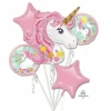 Magical Unicorn Balloon Bouquet - 5 pk