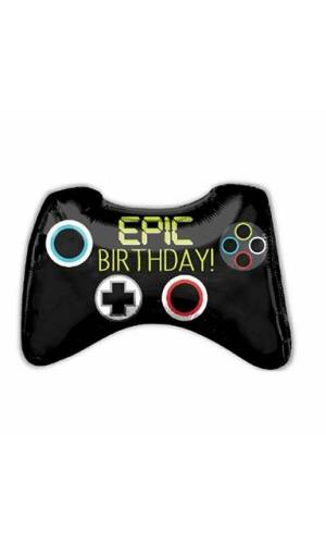 Epic Birthday Game Controller SuperShape Foil Balloon - 28'' x 18'' ( 71cm x 45cm )