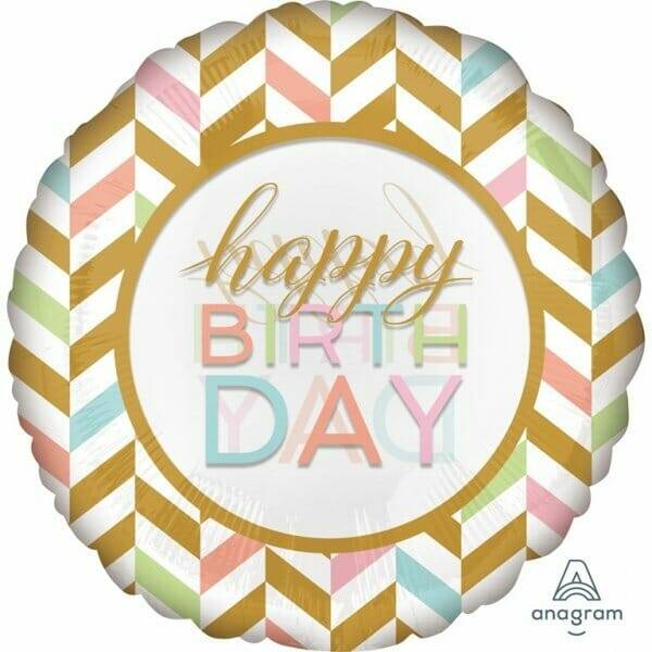 Happy Birthday Pastel Celebration Jumbo Foil Balloon - 28'' (71cm)