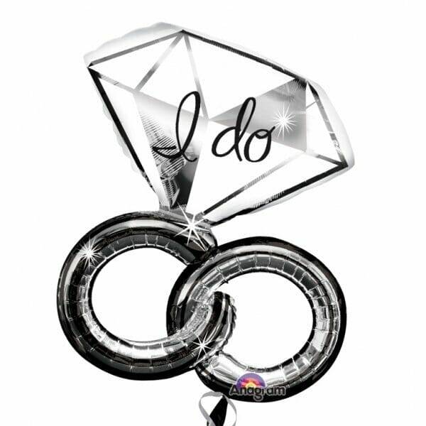 Wedding Rings SuperShape Foil Balloon - 30'' x 27'' (76cm x 69cm)