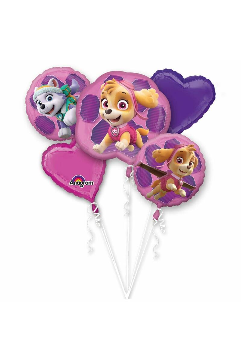 Paw Patrol Skye & Everest Foil Balloon Bouquet - 5pk