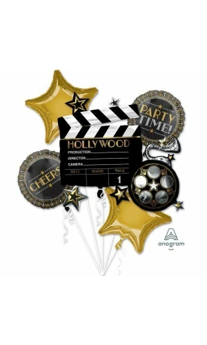 Lights Camera Action Balloon Foil Bouquet - 5 pk