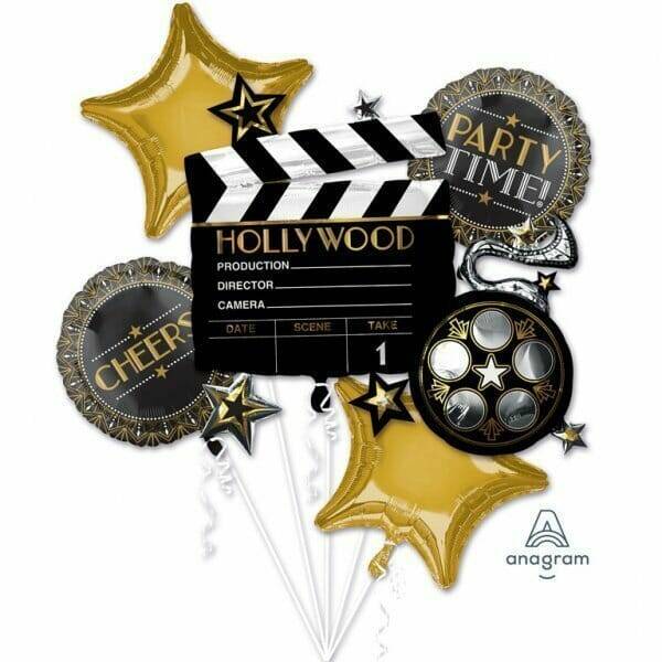 Lights Camera Action Balloon Foil Bouquet - 5 pk
