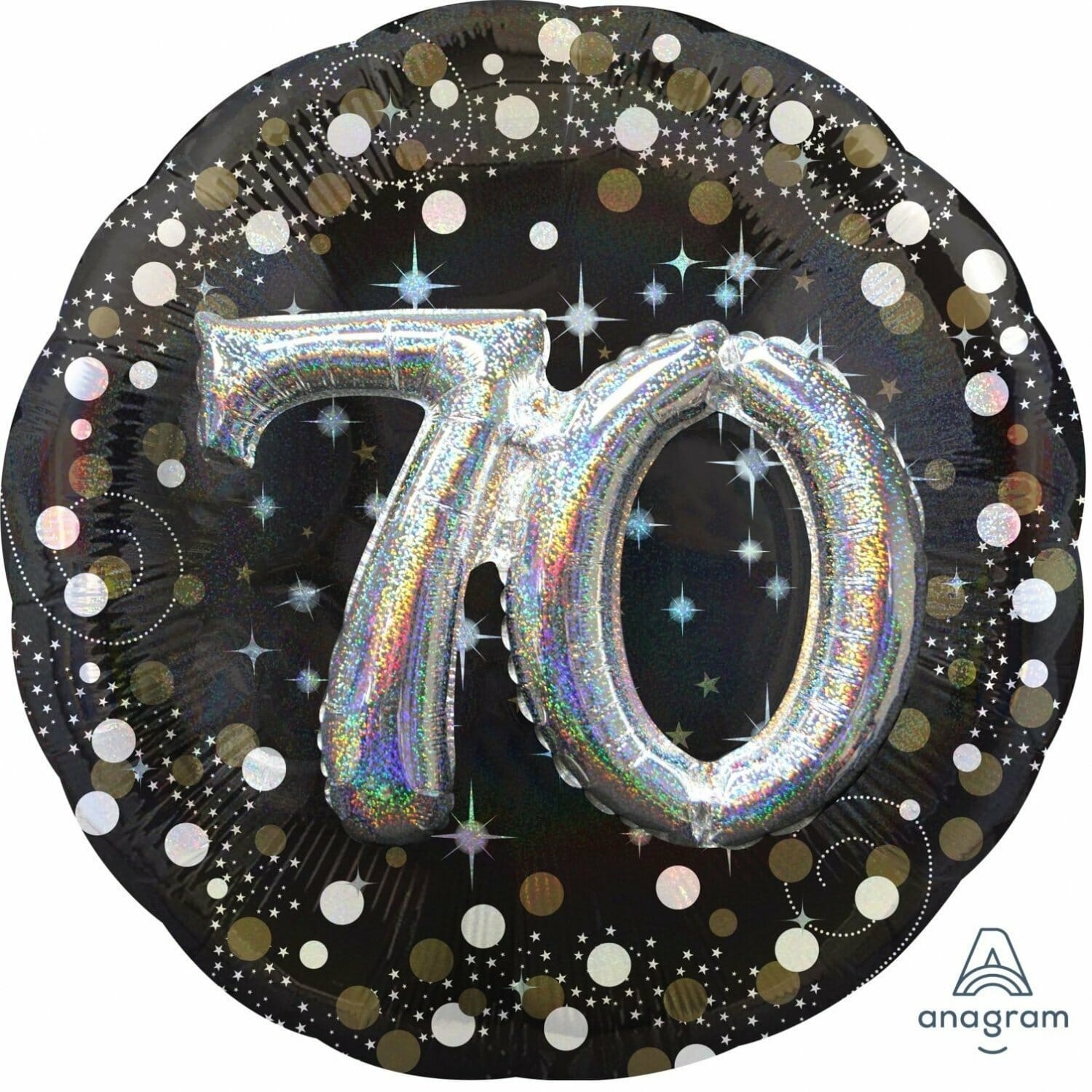 Sparkling 70th Birthday 3D Multi-Balloon Foil Balloon 32" (81cm)