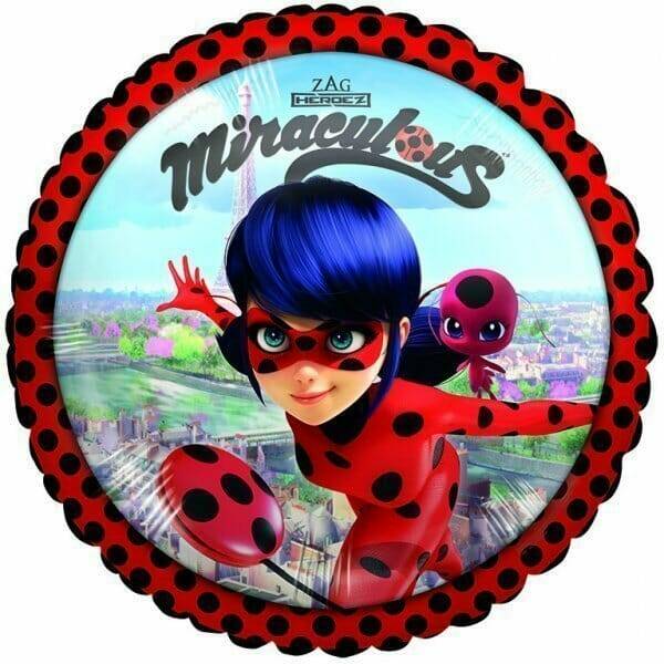 Miraculous Round Foil Balloon - 43cm
