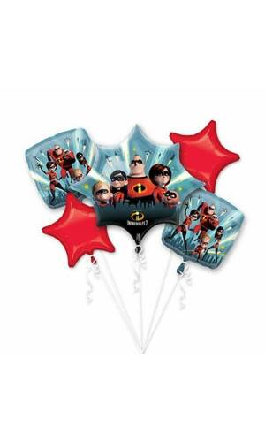Incredibles 2 Bouquet Foil Balloon - 5pk