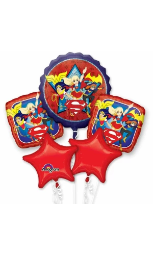 DC Super Hero Girls Bouquet Foil Balloon - 5pk