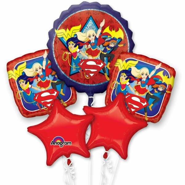 DC Super Hero Girls Bouquet Foil Balloon - 5pk