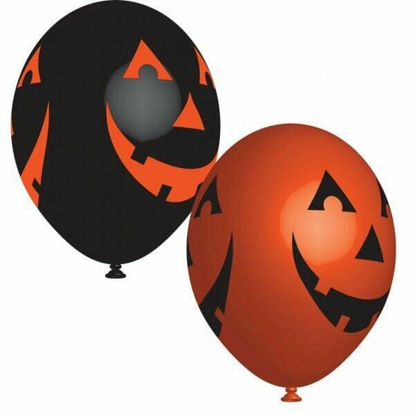 Smiling Pumpkin Latex Balloons 11" - 6pk