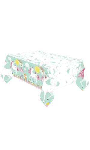 Magical Unicorn Plastic Tablecover 259cm x 137cm