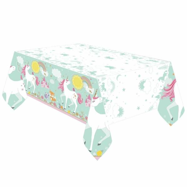 Magical Unicorn Plastic Tablecover 259cm x 137cm