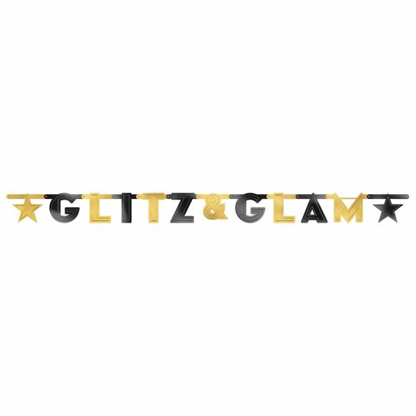 Hollywood Glitz & Glam Large Foil Letter Banner - 210cm