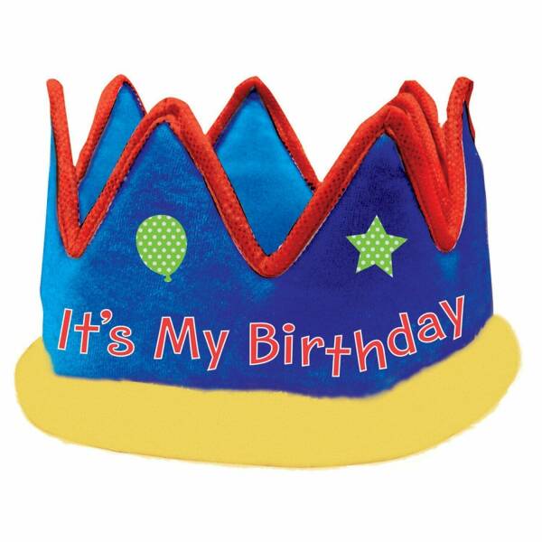 It's My Birthday Fabric Crown - 57.7cm x 13.9cm