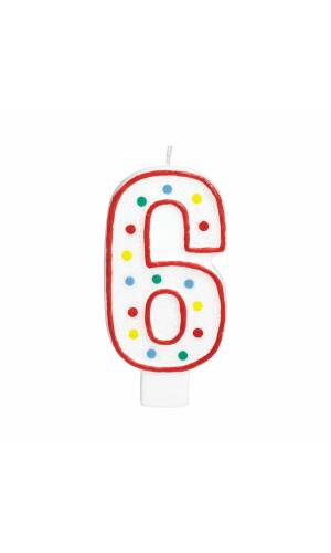 Candle Number 6 Giant Size - 13.3cm
