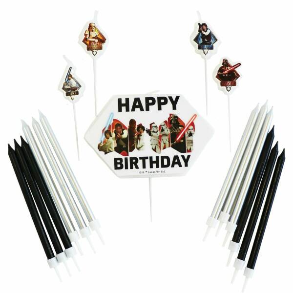 Birthday Candle Set Star Wars with - 17pk