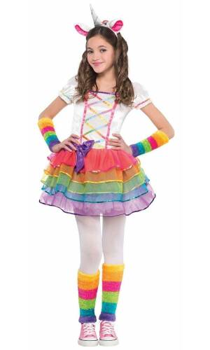 Rainbow Unicorn Costume - Age 8 to 10 Years