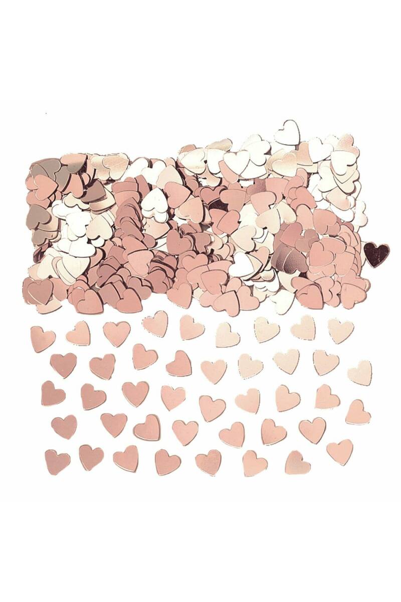 Rose Gold Heart Confetti - 14g