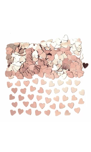 Rose Gold Heart Confetti - 14g