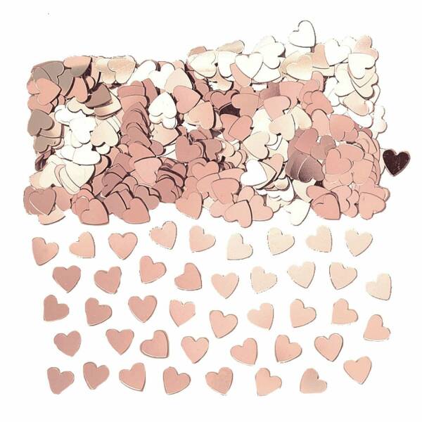 Rose Gold Heart Confetti - 14g