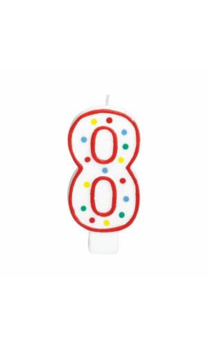 Candle Number 8 Giant Size - 13.3cm
