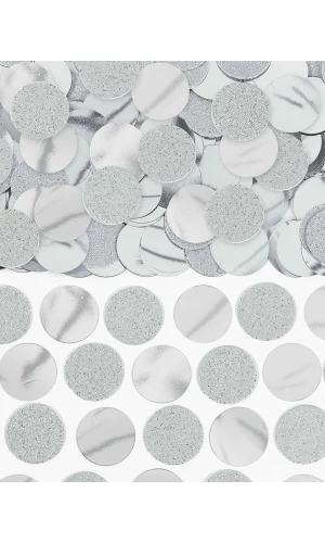 Sliver Glitter Foil Circle Confetti - 63g